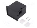 Enclosure: panel; X: 72mm; Y: 72mm; Z: 55mm; ABS; black; screwed MASZCZYK KM-62-PG/BK