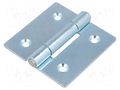 Hinge; Width: 60mm; stainless steel; H: 60mm; Holes pitch: 36/36mm ELESA+GANTER GN136-ST-60-60-C