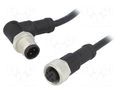 Cable: for sensors/automation; PIN: 4; with metal nut; plug; 250V AMPHENOL LTW M12A04FL12AMRSD001