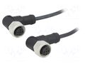 Cable: for sensors/automation; M12; PIN: 4; with metal nut; plug AMPHENOL LTW M12A04FR12AFRSB001