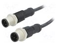 Cable: for sensors/automation; PIN: 4; with metal nut; plug; 250V AMPHENOL LTW M12A04ML12AMLSB001