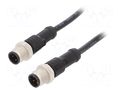 Cable: for sensors/automation; PIN: 4; with metal nut; plug; 250V AMPHENOL LTW M12A04ML12AMLSD001