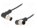 Cable: for sensors/automation; PIN: 4; with metal nut; plug; 250V AMPHENOL LTW M12A04MR12AMRSB001