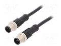 Cable: for sensors/automation; PIN: 5; with metal nut; plug; 60V AMPHENOL LTW M12A05ML12AMLSD001