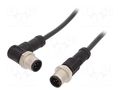 Cable: for sensors/automation; plug; PIN: 5; 1m; Insulation: PUR AMPHENOL LTW M12A05ML12AMRSB001