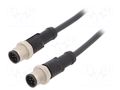 Cable: for sensors/automation; PIN: 8; with metal nut; plug; 30V AMPHENOL LTW M12A08ML12AMLSB001