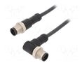 Cable: for sensors/automation; plug; PIN: 8; 1m; Insulation: PUR AMPHENOL LTW M12A08ML12AMRSB001