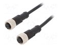 Cable: for sensors/automation; PIN: 4; with metal nut; plug; 250V AMPHENOL LTW M12D04FL12DFLSD001