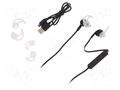 Wireless headphones with microphone; black; USB,USB micro; 10m QOLTEC QOLTEC-50820