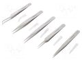 Tweezers-set; for precision works; 5pcs. LINDSTRÖM SA.9857