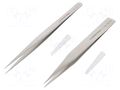 Tweezers-set; for precision works; Blade tip shape: sharp; 2pcs. LINDSTRÖM SA.9858