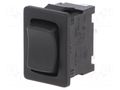 ROCKER; SPDT; Pos: 3; ON-OFF-ON; 6A/250VAC; black; IP40; none; 1800 Marquardt 1808.1102