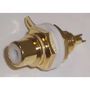 White Chassis Mount Gold Plated Phono (RCA) Female Jack PSG01717