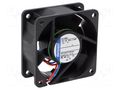 Fan: DC; axial; 12VDC; 60x60x25mm; 21m3/h; 16dBA; slide EBM-PAPST 612NGLE