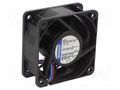 Fan: DC; axial; 12VDC; 60x60x25mm; 46m3/h; 39dBA; ball; 6850rpm EBM-PAPST 622H
