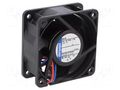 Fan: DC; axial; 24VDC; 60x60x25mm; 30m3/h; 29dBA; ball; 4550rpm EBM-PAPST 624M