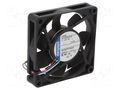 Fan: DC; axial; 12VDC; 70x70x15mm; 28m3/h; 25dBA; slide; 3300rpm EBM-PAPST 712F/2L-005