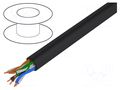 Wire; BiTLAN,U/UTP; 4x2x24AWG; 5e; wire; Cu; PE; black; 5.7mm BITNER BITNER-TI0060