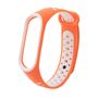 Silicone strap for Xiaomi Mi Band 3 / 4 wristband strap - orange - white, Hurtel 5907769324581 5907769324581