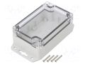 Enclosure: multipurpose; X: 70mm; Y: 105mm; Z: 40mm; ABS; grey; IP67 KRADEX Z128SUJP-TM-ABS-PC