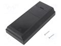Enclosure: wall mounting; X: 81mm; Y: 170mm; Z: 32mm; ABS; black MASZCZYK KM-83/BK