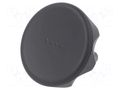 Knob; Ø: 70mm; Ext.thread: M12; 30mm; technopolymer PA; Cap: black ELESA+GANTER ELK.70P-M12X30-C1