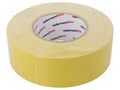 Tape: textile; W: 50mm; L: 50m; Thk: 0.31mm; yellow; 64N/cm; 10% HELLERMANNTYTON HTAPE-TEX-50X50YE