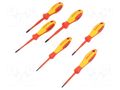 Kit: screwdrivers; insulated; Phillips,Pozidriv®; 1kVAC; 6pcs. KNIPEX KNP.002012V03