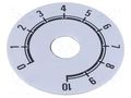 Scale; Range: 0 ÷ 10; Ø41mm; Øhole: 10mm; aluminium SUPERTRONIC 220.101