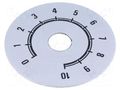 Scale; Range: 0 ÷ 10; Ø50mm; Øhole: 10mm; aluminium SUPERTRONIC 220.105
