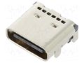 Connector: USB C; socket; SMT; angled; USB 3.1 ATTEND 217B-BC02