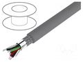 Wire; Alpha Essential C&C; 3x2x28AWG; PVC; dark grey; 300V; 30.5m ALPHA WIRE 6391-SL005