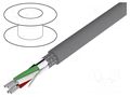 Wire; Alpha Essential C&C; 4x24AWG; PVC; dark grey; 300V; 30.5m ALPHA WIRE 6328-SL005
