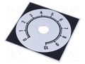Scale; Range: 0 ÷ 10; 58x58mm; Øhole: 10mm; aluminium SUPERTRONIC 220.205