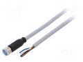 Cable: for sensors/automation; M8; PIN: 4; straight; 2m; plug; 60VDC SICK YF8U14-020VA3XLEAX