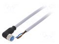 Cable: for sensors/automation; M8; PIN: 3; angled; 2m; plug; 60VDC SICK YG8U13-020VA1XLEAX