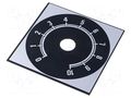 Scale; Range: 0 ÷ 10; 58x58mm; Øhole: 10mm; aluminium SUPERTRONIC 220.207