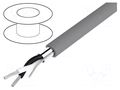 Wire; Alpha Essential C&C; 2x18AWG; shielded,Al-PET foil; PVC ALPHA WIRE 2421C-SL005