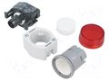 Control lamp; 22mm; OptoHiT; Ø22.3mm; IP65; red; Kind: flat EAO 704.000.2
