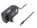Power supply: switching; mains,plug-in; 12VDC; 2A; 24W; 86%; black CELLEVIA POWER CLW-2412-W2E-EB