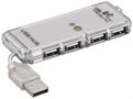 4-Port USB Hub USB 2.0 Hi-Speed, grey, 0.06 m - extends a USB-C™ port by four USB-A connections 68879