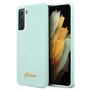 Guess GUHCS21MLSLMGLB S21+ G996 blue/blue hardcase Silicone Script Metal Logo, Guess 3700740495896 3700740495896