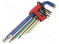 Wrench-set; hex key,spherical; 9pcs. WIHA WIHA.41483