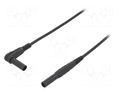 Test lead; 19A; banana plug 4mm,angular banana plug 4mm; Len: 2m STÄUBLI XMF-484-20021