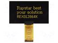 Display: OLED; graphical; 2.7"; 128x64; Dim: 73x41.86x2.15mm; 1x31 RAYSTAR OPTRONICS REX012864KYPP3N0