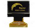 Display: OLED; graphical; 128x64; Dim: 26.7x19.26x1.41mm; yellow RAYSTAR OPTRONICS REX012864CYAP3N0