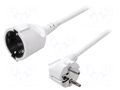 Extension lead; Sockets: 1; white; 3m; 16A LOGILINK LPS101