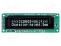 Display: VFD; alphanumeric; 20x2; Char: 4.7mm; 350cd/m2; PIN: 20 NORITAKE Itron CU20025-UW1J