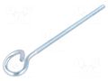 Hook; ring; steel; zinc; Thread len: 125mm; Overall len: 170mm DROMET D-HOH.6170