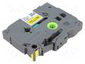 Tape; 12mm; 8m; yellow; Character colour: black; laminated,glued BROTHER BR-TZE631
